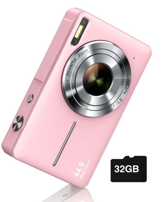 Picture of Digital Camera, FHD 1080P Camera, Digital Point and Shoot Camera with 16X Zoom Anti Shake, Compact Small Camera for Boys Girls Kids