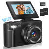 Picture of Digital Camera for Photography, 4K Vlogging Camera for YouTube 3" 180° Flip Screen 18X Digital Zoom Compact Retro Camera with 32GB TF Card & 2 Batteries, Black