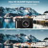 Picture of Digital Camera for Photography, 4K Vlogging Camera for YouTube 3" 180° Flip Screen 18X Digital Zoom Compact Retro Camera with 32GB TF Card & 2 Batteries, Black