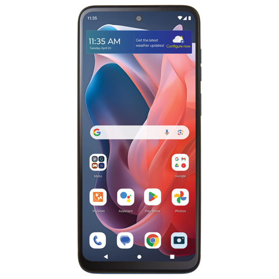 Picture of Tracfone | Motorola Moto g Play 2024 | Locked | 64GB | 5000mAh Battery | 50MP Quad Pixel Camera | 6.5-in. HD+ 90Hz Display | Sapphire Blue