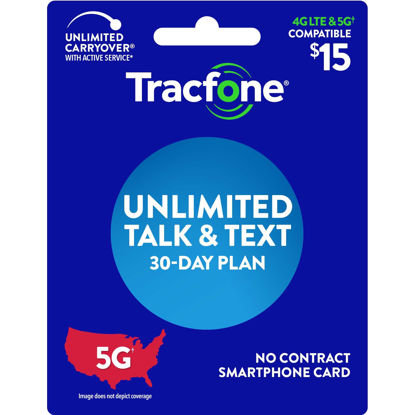 Picture of Tracfone $15 Unlimited Talk and Text / 30 Days