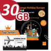 Picture of Orange Holiday Europe Prepaid SIM Card Combo Deal 30GB Internet Data in 5G/4G/LTE (Data tethering Allowed)+120min & 1000 Texts from Europe to Any Country Worldwide+1 Sim Card Holder+1 Pin
