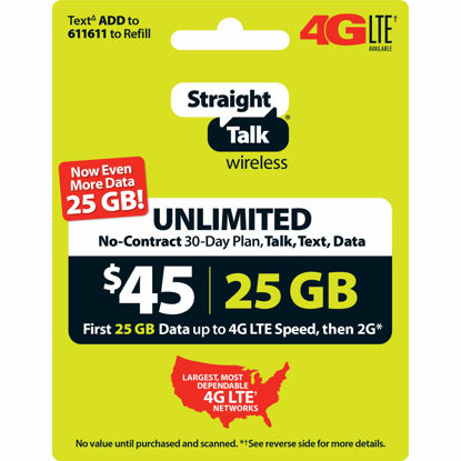 Picture of Straight Talk $45 30 Day Service Card (Mail Delivery)