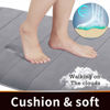 Picture of Yimobra Memory Foam Bath Mat Rug, 24 x 17 Inches, Comfortable, Soft, Non-Slip, Super Absorbent, Quick Drying Bathroom Rug for Floor, Tub & Shower, Machine Washable, Thick, Grey