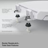 Picture of KOHLER 4636-RL-0 Cachet ReadyLatch Elongated Toilet Seat, Quiet-Close Lid, Contoured Seat, Grip-Tight Bumpers and Installation Hardware, White, 18.04"L x 14.18"W