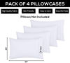 Picture of Utopia Bedding Queen Pillow Cases - Pack of 4 - Envelope Closure - Soft Brushed Microfiber Fabric - Shrinkage and Fade Resistant Pillow Covers Queen Size 20 X 30 Inches (Queen, White)