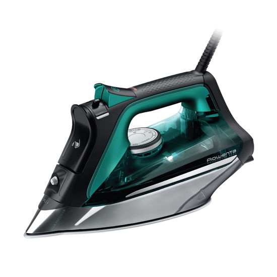 Picture of Rowenta, Iron, Pro Master Stainless Steel Soleplate Steam Iron for Clothes, 210 g/min, 400 Microsteam Holes, 1775 Watts, Auto-Off, Ironing, Green Clothes Iron, DW8360