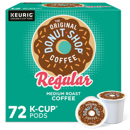 Picture of The Original Donut Shop Regular Keurig Single-Serve K-Cup Pods, Medium Roast Coffee, 12 Count (Pack of 6), Total 72 Count