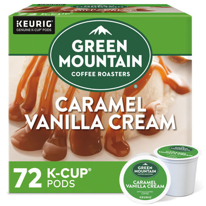 Picture of Green Mountain Coffee Roasters Caramel Vanilla Cream Keurig Single-Serve K-Cup pods, Light Roast Coffee, 72 Count