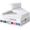 Picture of Neaterize Clothes Hangers 50 Pack White - Plastic Hangers - Ganchos Colgar Ropa