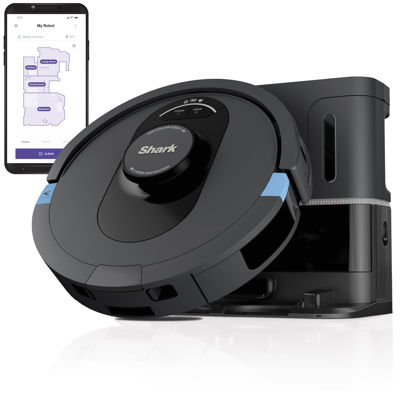 Picture of Shark AV2501S AI Ultra Robot Vacuum, with Matrix Clean, Home Mapping, 30-Day Capacity HEPA Bagless Self Empty Base, Perfect for Pet Hair, Wifi, Dark Grey