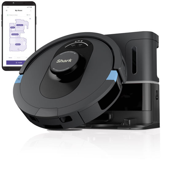 Picture of Shark AV2501S AI Ultra Robot Vacuum, with Matrix Clean, Home Mapping, 30-Day Capacity HEPA Bagless Self Empty Base, Perfect for Pet Hair, Wifi, Dark Grey