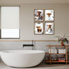 Picture of TWNSLLA Highland Cow Funny Bathroom Decor Wall Art,Bathroom Highland Cow Art Prints,Rustic Farmhouse Bathroom Wall Decor,Funny Bathroom Signs Animal Canvas Wall Art,UNFRAMED,8x10inchx4pcs