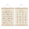 Picture of HRQKO Alphabet Numbers Poster Hanger Frame Set of 2, Nursery Wall Decor, ABC Banner Poster Wall Art with Wooden Frames, Alphabet Banner Wall Hanging Decor for Toddler Playroom Nursery, 12x16 Inch