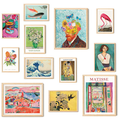 Picture of 97 Decor Colorful Eclectic Decor - Maximalist Decor, Eclectic Home Decor, Eclectic Wall Decor, Funky Eclectic Gallery Wall Art Prints for Bedroom, Famous Artist Painting Pictures (UNFRAMED)