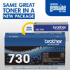 Picture of Brother Genuine Standard Yield Toner Cartridge, TN730, Replacement Black Toner, Page Yield Up To 1,200 Pages, Amazon Dash Replenishment Cartridge,1 Pack