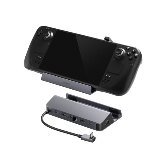 Picture of Anker Steam Deck Docking Station for Steam Deck/ROG Ally/Legion Go(Not for Rog Ally X), 6-in-1 USB C Hub with HDMI 4K@60Hz, 1Gbps Ethernet, 2 USB A Ports and 1 USB C Port, 100W Fast Charging.