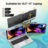Picture of domyfan 14" Laptop Monitor Extender, FHD 1080P IPS Dual Laptop Screen Extender, HDMI/USB-A/Type-C Plug and Play for Windows, Mac, Chrome, Android, Xbox, Switch, PS5, Work with 13.3”-17” Laptops