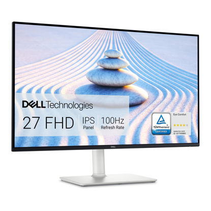 Picture of Dell S2725HS 27 Inch Monitor, FHD (1920x1080) Display, 100Hz Refresh Rate, 1500:1 Contrast Ratio, TÜV Rheinland Eye Comfort 4 Star, Integrated 2x5W Speaker, Height/Tilt/Swivel/Pivot- Ash White Color