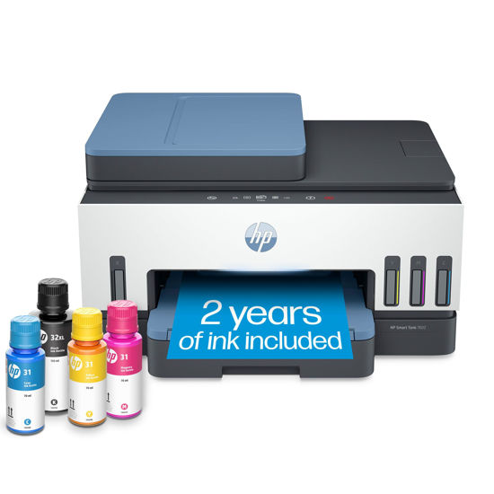 Picture of HP Smart Tank 7602 Wireless All-in-One Ink Tank Printer with 2 years of ink included,Print, scan, copy, fax, Best-for-home, Refillable ink tank (28B98A)