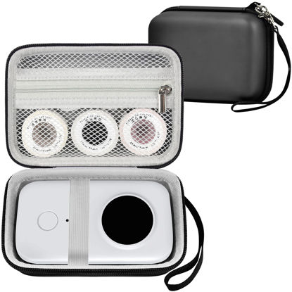 Picture of Case Compatible with Phomemo D30 D35 M02/ M02S/ M02 for NELKO Label Maker, for NIIMBOT for JADENS for Memoking for SUPVAN Labeler Sticker Storage Holder Tape Paper Roll & USB Cable (Box Only)(Black)