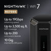 Picture of NETGEAR Nighthawk Tri-Band WiFi 7 Router (RS700S) - Security Features, BE19000 Wireless Speed (up to 19Gbps) - 10 Gig Internet Port - Covers up to 3,500 sq. ft., 200 Devices - 1-Year Armor Included