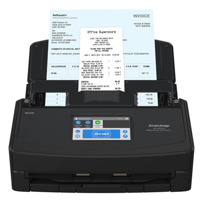 Picture of ScanSnap iX1600 Receipt Edition Color Duplex Invoice Document Scanner for Mac and PC Works with QuickBooks Online, Black