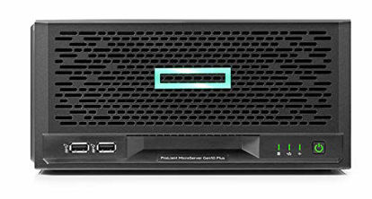 Picture of HPE ProLiant MicroServer Gen10 Plus Server with one Intel Xeon E-2224 Processor, 16 GB Memory, and 4 Large Form Factor (LFF) Non-hot Plug Drive Bays