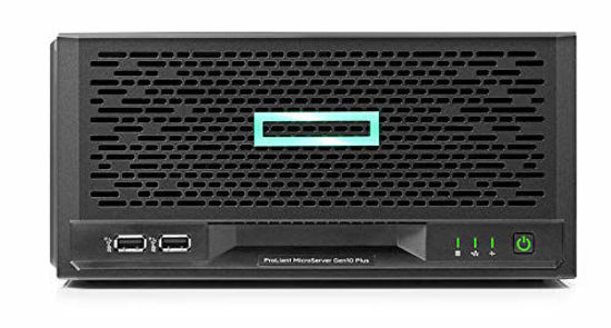 Picture of HPE ProLiant MicroServer Gen10 Plus Server with one Intel Xeon E-2224 Processor, 16 GB Memory, and 4 Large Form Factor (LFF) Non-hot Plug Drive Bays