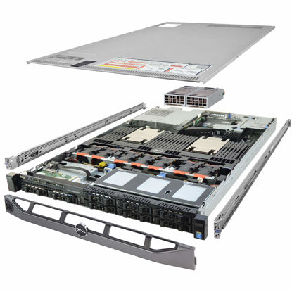 Picture of Dell PowerEdge R630 Server 2X E5-2660v3 2.60Ghz 20-Core 128GB 8X 1TB H730 Rails (Renewed)