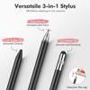 Picture of MEKO 3 in 1 Stylus Pens for Touch Screens, High Sensitivity & Precision Capacitive Stylus for Apple iPad iPhone Tablets Samsung Galaxy All Universal Touchscreen Devices (2 Pack-Black/Rose Gold)