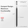Picture of MEKO 3 in 1 Stylus Pens for Touch Screens, High Sensitivity & Precision Capacitive Stylus for Apple iPad iPhone Tablets Samsung Galaxy All Universal Touchscreen Devices (2 Pack-Black/Rose Gold)