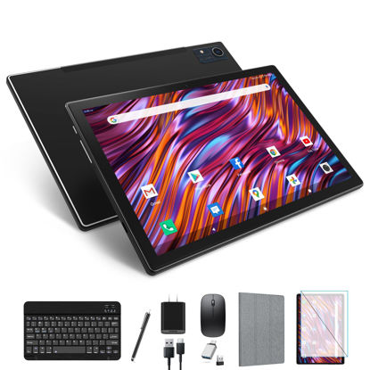 Picture of Latest 2024 Android 13 Tablet, 128GB+16(8+8 Expand)GB/512GB Expandable, Octa-Core Tablet with 5G WiFi, 8000mAh Battery, 10.1 inch Tablet with 21MP Camera, Tablet with Keyboard, Bluetooth, Mouse, Case.
