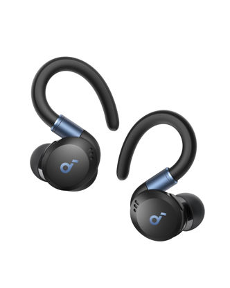 Picture of Soundcore Sport X20 by Anker, True-Wireless Workout Earbuds, Rotatable and Extendable Ear Hooks, Noise Cancelling, Deep Bass, IP68 Waterproof, Sweatproof, Dustproof, 48H Play, Sport Earbuds for Gym