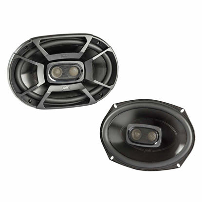 Picture of Polk Audio DB692 DB+ Series 6" x 9" Coaxial Speaker for Car & Marine, 3-Way Boat & Car Audio Speaker, 30-22kHz Frequency Response, Polypropylene Woofer Cone & 1/2" Silk Dome Tweeter, Easy Installation