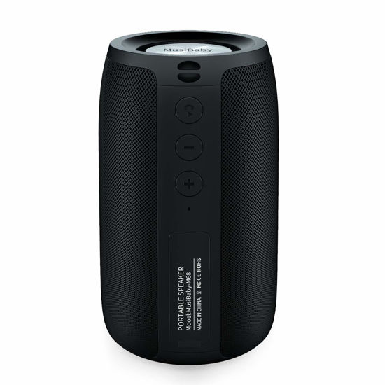 Picture of Bluetooth Speaker,MusiBaby Speaker,Wireless,Outdoor, Waterproof,Portable Speaker,Dual Pairing, Bluetooth 5.0,Loud Stereo,Booming Bass,24H Playtime for Home&Party, (BLK)