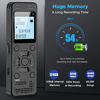 Picture of 128GB Digital Voice Recorder for Lectures Meetings - EVIDA 9296 Hours Voice Activated Recording Device Audio Recorder with Playback,Password
