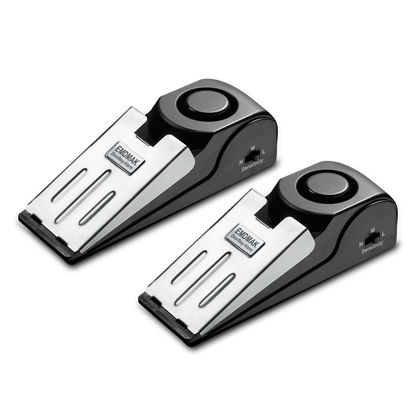Picture of EMDMAK Door Stop Alarm with 120DB Siren Door Stop for Home & Travel (Black) (Pack of 2)