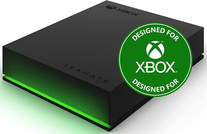 Picture of Seagate Game Drive for Xbox 2TB External Hard Drive Portable HDD - USB 3.2 Gen 1, Black with built-in green LED bar , Xbox Certified, 3 year Rescue Services (STKX2000400)