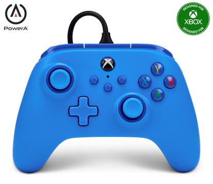 Picture of PowerA Wired Controller for Xbox Series X|S - Blue, gamepad, video game/gaming controller, works with Xbox One, Officially Licensed