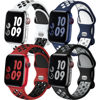 Picture of Adorve 4 Pack Compatible with Apple Watch Band 49mm 46mm 45mm 44mm 42mm iWatch Ultra 2 SE Series 10 9 8 7 6 5 4 3 2 1 Women Men,Breathable Sport Silicone Strap,Blue White/WhiteBlack/BlackGray/RedBlack