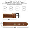 Picture of EDIMENS Leather Bands Compatible with Apple Watch 46mm 45mm 44mm 42mm(Series 1 2 3) Band Men Women, Vintage Genuine Leather Wristband Replacement Band Compatible for Apple Watch iwatch Series 10 9 8 7 6 5 4 SE
