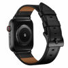 Picture of OUHENG Compatible with Apple Watch Band 49mm/46mm/45mm/44mm/42mm, Genuine Leather Band Replacement Strap Compatible with Apple Watch Ultra 2/1 Series 10/9/8/7/6/5/4/3/2/1/SE, Black/Black