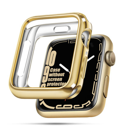 Picture of top4cus 40mm Cover Environmental Soft Flexible TPU Anti-Scratch Lightweight Protective 40mm Iwatch Case Compatible with Apple Watch Series 7 Series 6/SE/5/4 Series 3/2/1 - Gold