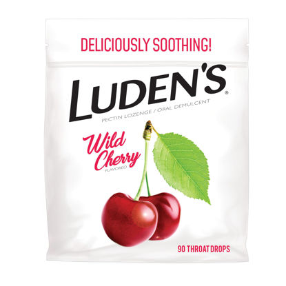 Picture of Ludens Deliciously Soothing Throat Drops, Wild Cherry Flavor, 90 Count