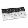 Picture of EZY DOSE Push Button (7-Day) Pill Case, Medicine Planner, Vitamin Organizer, 2 Times a Day AM/PM, Removeabale Trays, Large Compartments, Arthritis Friendly, Black and White Lids, BPA Free