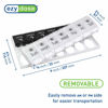 Picture of EZY DOSE Push Button (7-Day) Pill Case, Medicine Planner, Vitamin Organizer, 2 Times a Day AM/PM, Removeabale Trays, Large Compartments, Arthritis Friendly, Black and White Lids, BPA Free