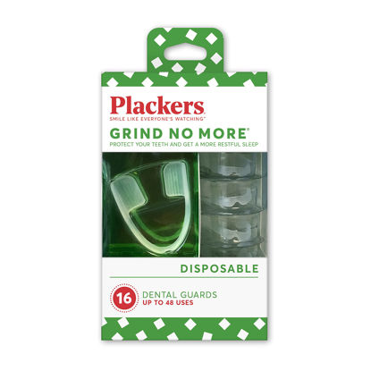 Picture of Plackers Grind No More Night Guard, Nighttime Protection for Teeth, BPA Free, Sleep Well, Ready to Wear, Disposable, One Size Fits All, 16 Count