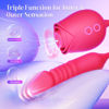 Picture of Vibrator Dildo Sex Toys for Women - MOOLIGIRL Rose Sex Toy with Thrusting G Spot Vibrators & 10 Sucking Modes for Clitoral Nipple Stimulation Anal Dildos Adult Sex Toys Games for Couples Sex Machine