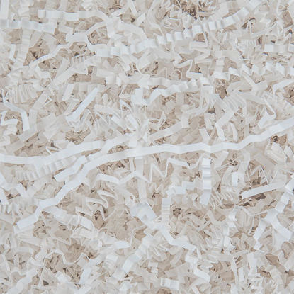 Picture of Caleihd Crinkle Cut Paper Shred Packing Grass Cushion Paper Streamer for Christmas Wedding Birthday Bridesmaid Engagement Craft Gift Boxes Bags Basket Filler Decoration 4.5oz White